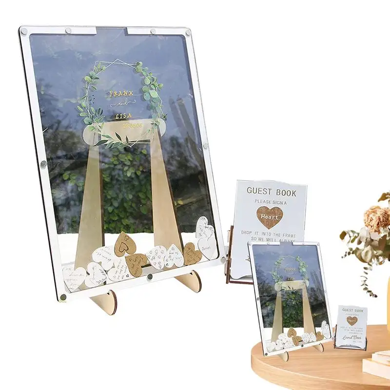 Wedding Guest Book Alternative Heart Graduation Guest Book Wedding Guest Book Frame Wedding Heart Guest Book Drop Box Drop Top