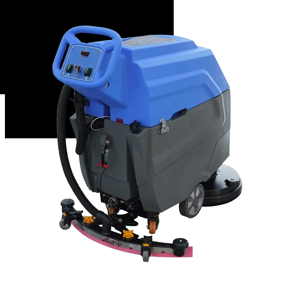 M4 550 واط معدات التنظيف بالدفع اليدوي 24 فولت غسالة الأرضيات التجارية بالدفع اليدوي غسالة الأرضيات الرخامية #2