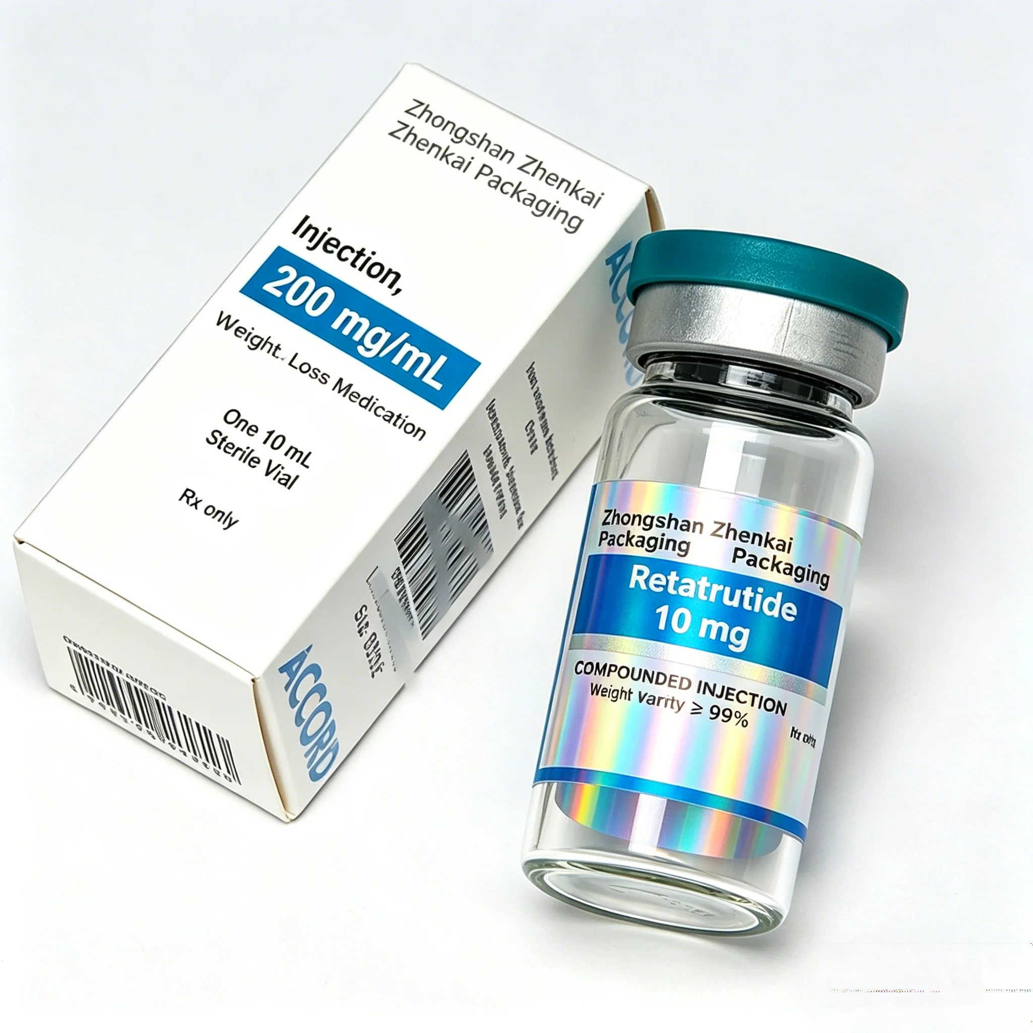 Waterproof HD Vinyl Custom Labels & Printed Boxes for 3ml 10ml Peptide Vials,Fitness Health Products - Detail 1