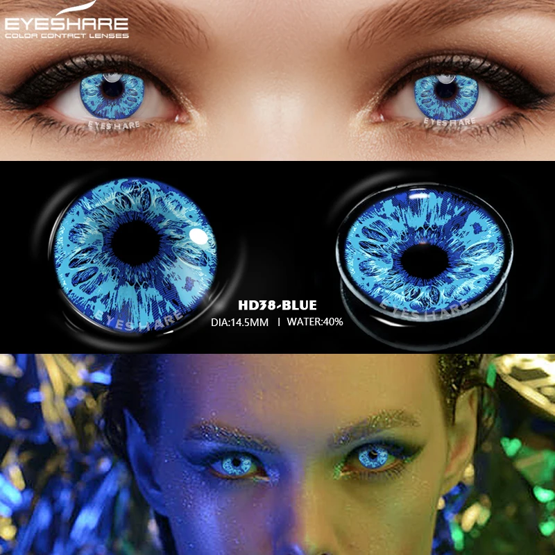 EYESHARE Color Contact Lenses For Eyes Anime Cosplay Colored Lenses Blue Green Halloween Lenses Contact Lens Beauty Makeup