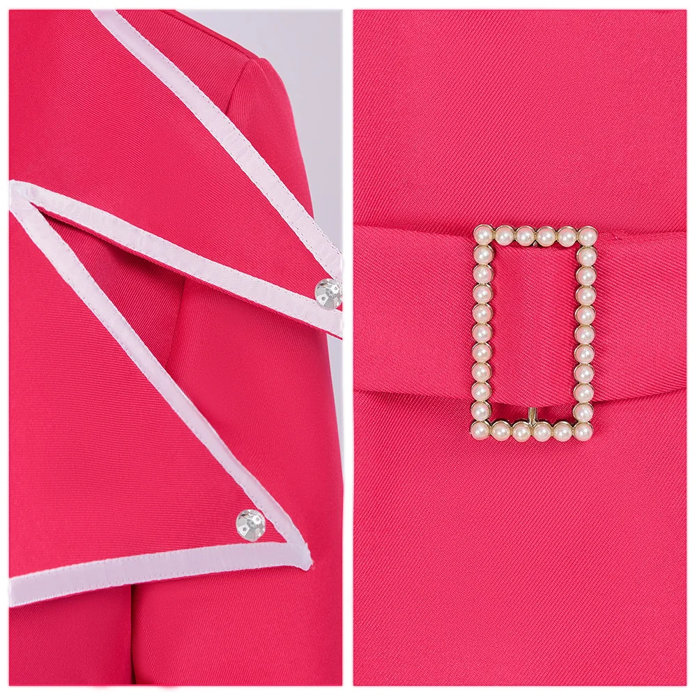 أنيمي حقير فالنتينا تأثيري الوردي زي فيلم اللص لعب الأدوار النساء فانتازيا الملابس نظارات قفازات مجموعة هالوين الدعاوى