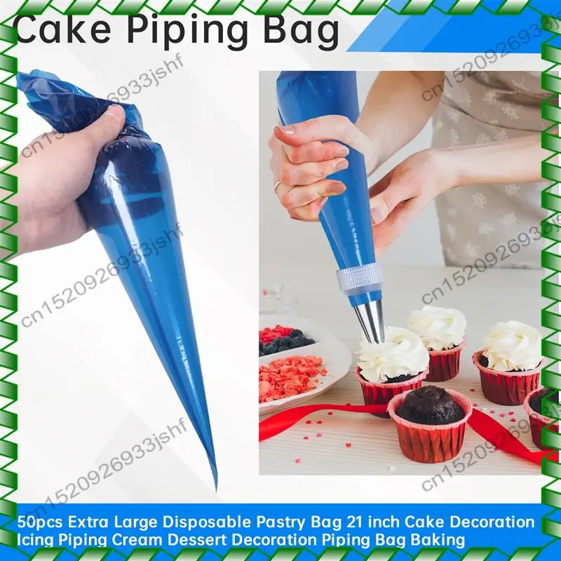 -BOFF 50 Stuks Extra Grote Wegwerp Spuitzak 21 Inch Taart Decoratie Icing Piping Cream Dessert Decoratie Spuitzak Bakken