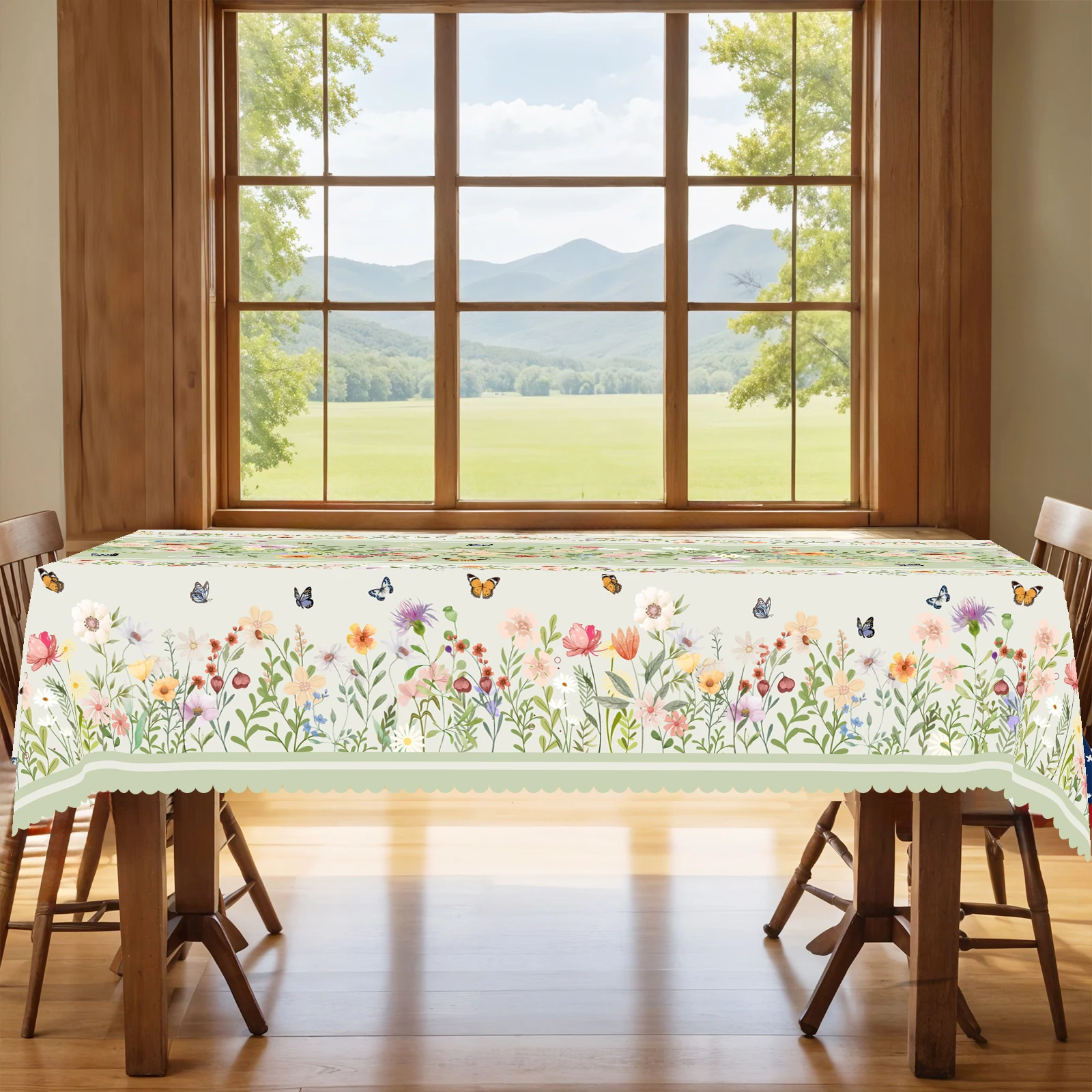Spring Floral Themed Tableclot - Coffee Tea Etc recension och pris