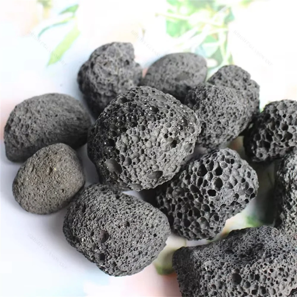 Natural Porous Black Volcanic Stone Lava Rock raw For aquarium decoration  and  Aromatherapy Essential Oil Diffuser