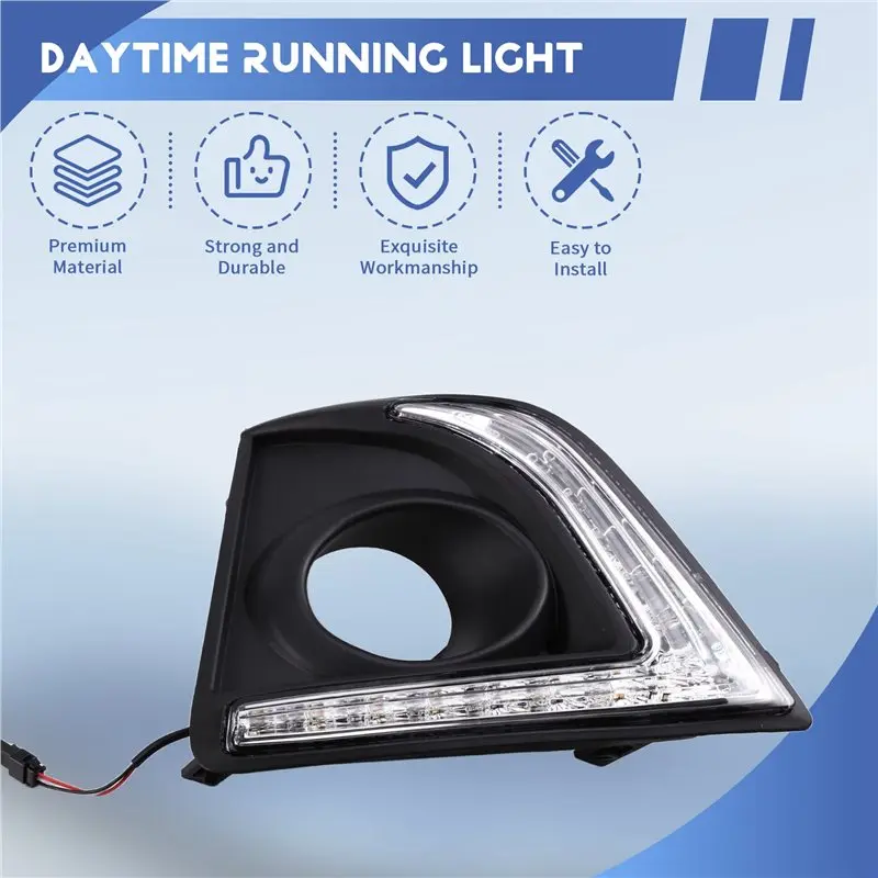 LED Turn Signal Fog Light DRL Lamp Car Daytime Running Light For Toyota Corolla Altis 2014 2015 2016-A28K
