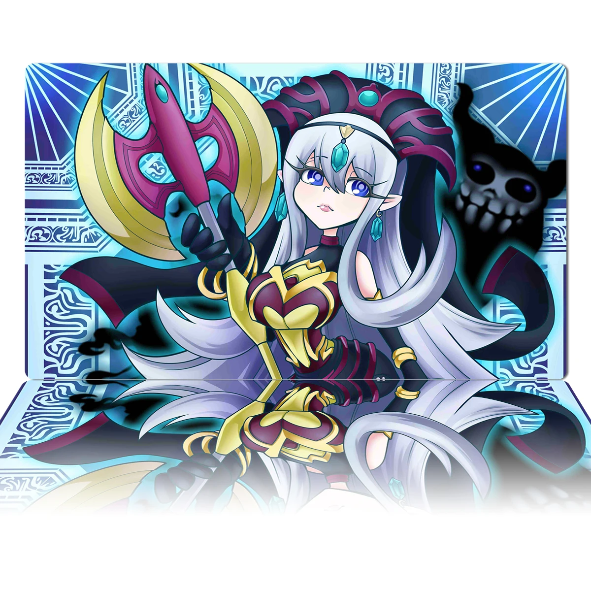 YuGiOh Ruin, Angel of Oblivion Mat TCG OCG CCG Board Game Trading Card Game Playmat Anime Mouse Pad Rubber Desk Mat Zones & Bag