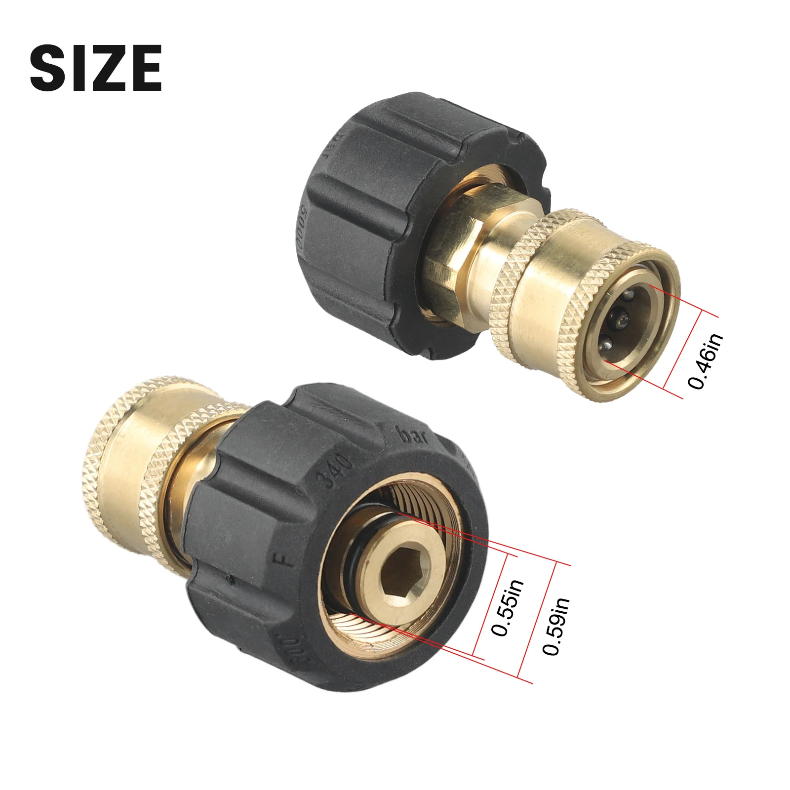 Adapter Quick Connector Female Head Pressure Washer Spray 000 PSI Accessories Cleaning M22 15 Male To 1 4 Yard