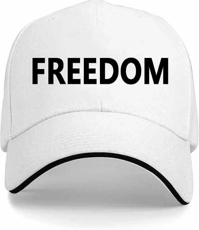 Lymhy Charlie Kirk Freedom Hat Adjustable Baseball Cap Unisex Men&Women White