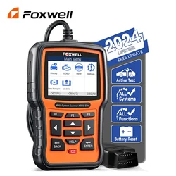 2024 FOXWELL NT510 Elite OBD2 Scanner Bi-Directional Oil Reset EPB SAS TPS TPMS All System OBD 2 Car Diagnostic  Scan Tool