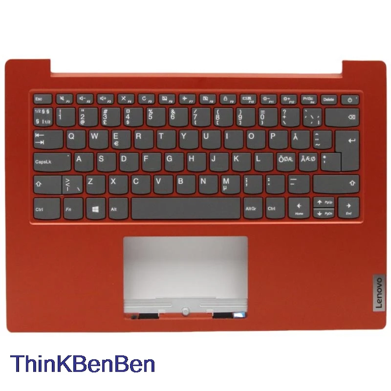 NDC Nordic Flame Orange Keyboard Upper Case Palmrest Shell Cover For Lenovo Ideapad Slim 1 14 14AST 05 5CB0W43980