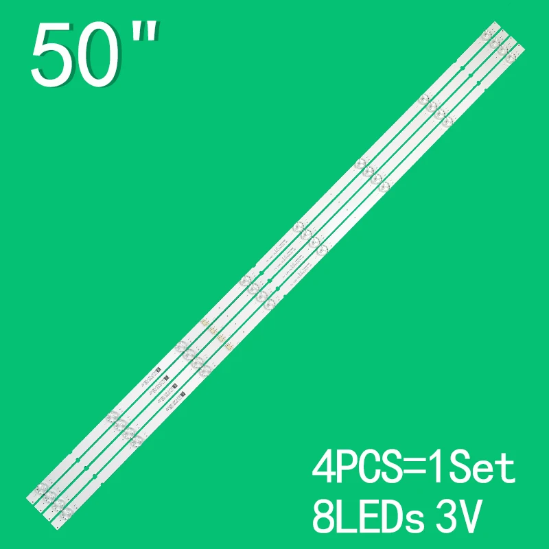 New 4pcs/Kit LED Strips for 50 TV TH-50GX580C 50C60 PTV50Q20SNBL RF-AZ500030SE30-0801 A2 7700-665000-D250 7700-650000-D360