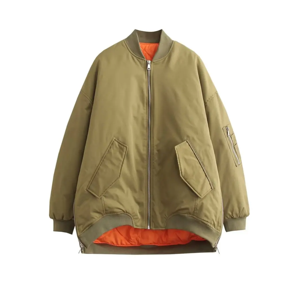 

Женская свободная летная куртка, пальто в европейском и американском стиле, тонкая хлопковая подкладка, осень-зима, новая модная оптовая продажа