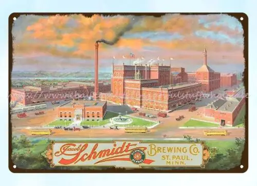 Schmidt Brewing Company brewery metal tin sign plaque of appreciation