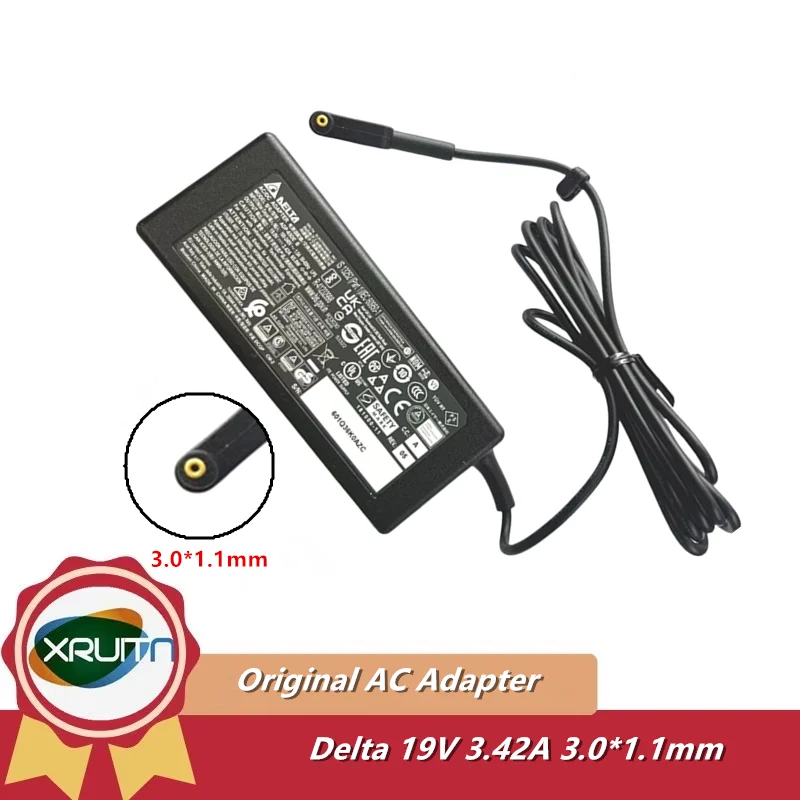 

Genuine For Acer Laptop Power Delta ADP-65DE B AC/DC Adapter 65W 19V 3.42A 1mm/3mm tip KP.06501.012