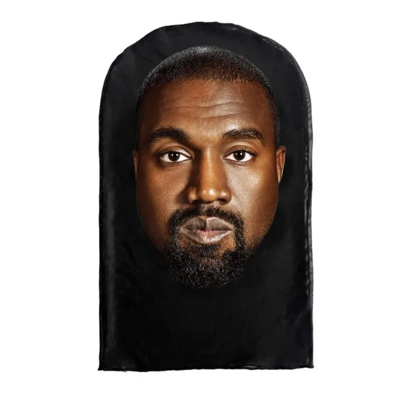 Novo 3d impresso kanye máscara de malha elástica máscara facial completa para homens mulheres cosplay headwear hip hop moda balaclava capuz chapéu chapelaria