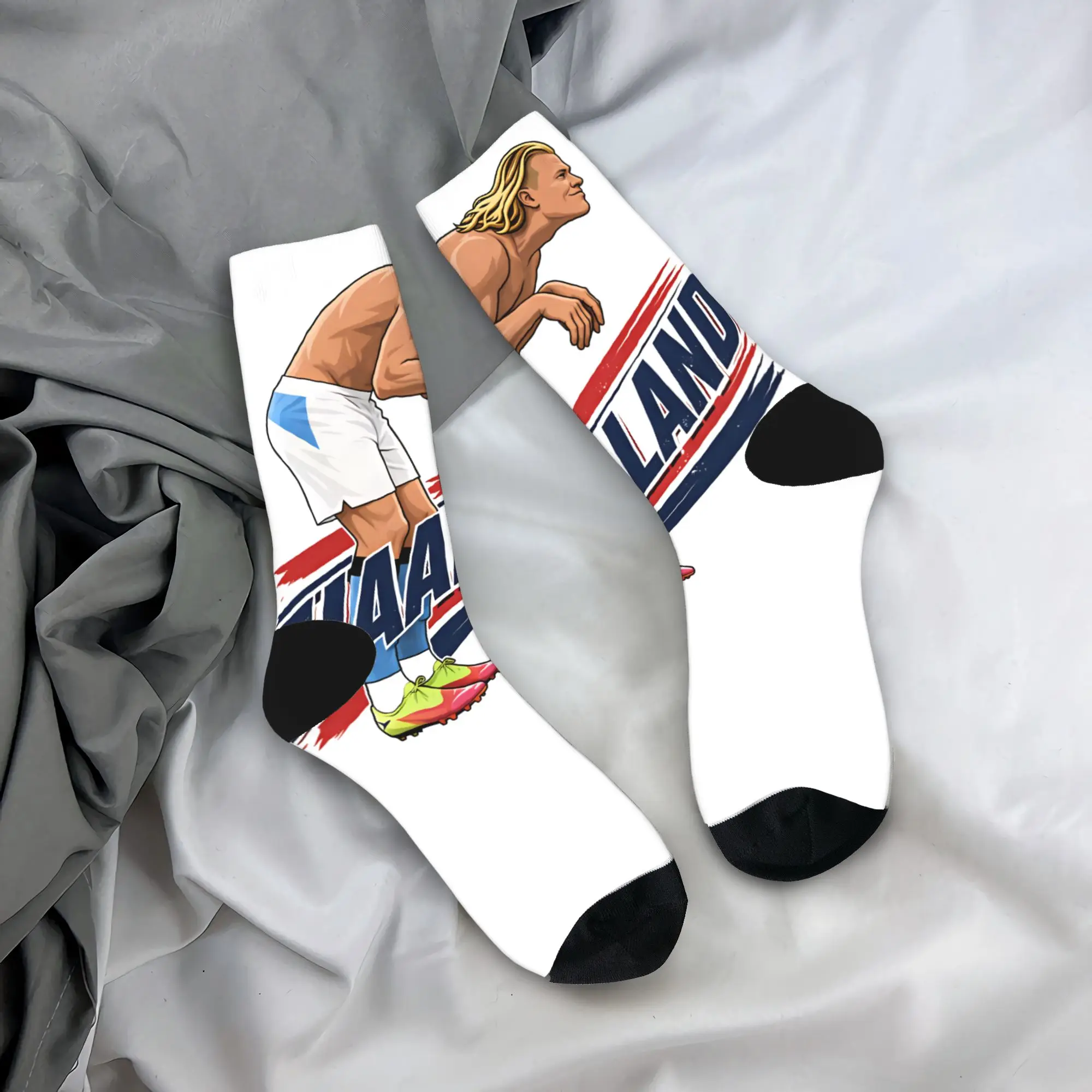 Erling Haaland 2026 Stockings  Novelty Socks Unisex Men High Quality Socks Autumn Climbing Graphic Anti Skid Socks Birthday Gift