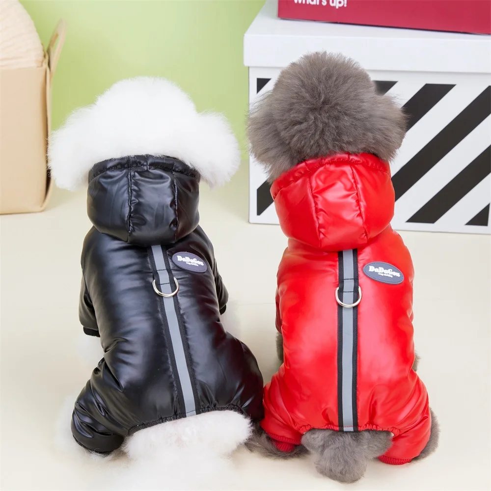 Waterproof Hooded Jumpsuit for Small Dogs, Warm Winter Clothes, Chihuahua Jacket, Yorkie Costumes, Pet Outfits