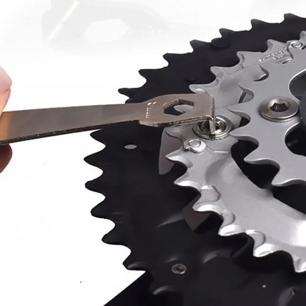 2Pcs Crankset Middle Axle Spanner Durable Metal Wrench Practical Bike Repair Tool Crank Tool Bike Crank Extractor