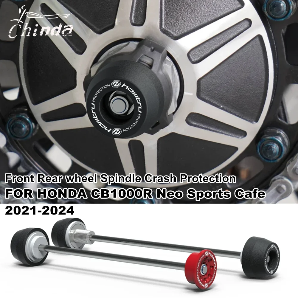 Motorcycle Front & Rear Axle Fork Crash Sliders Wheel Protection For HONDA CB1000R Neo Sports Cafe 2021-2024