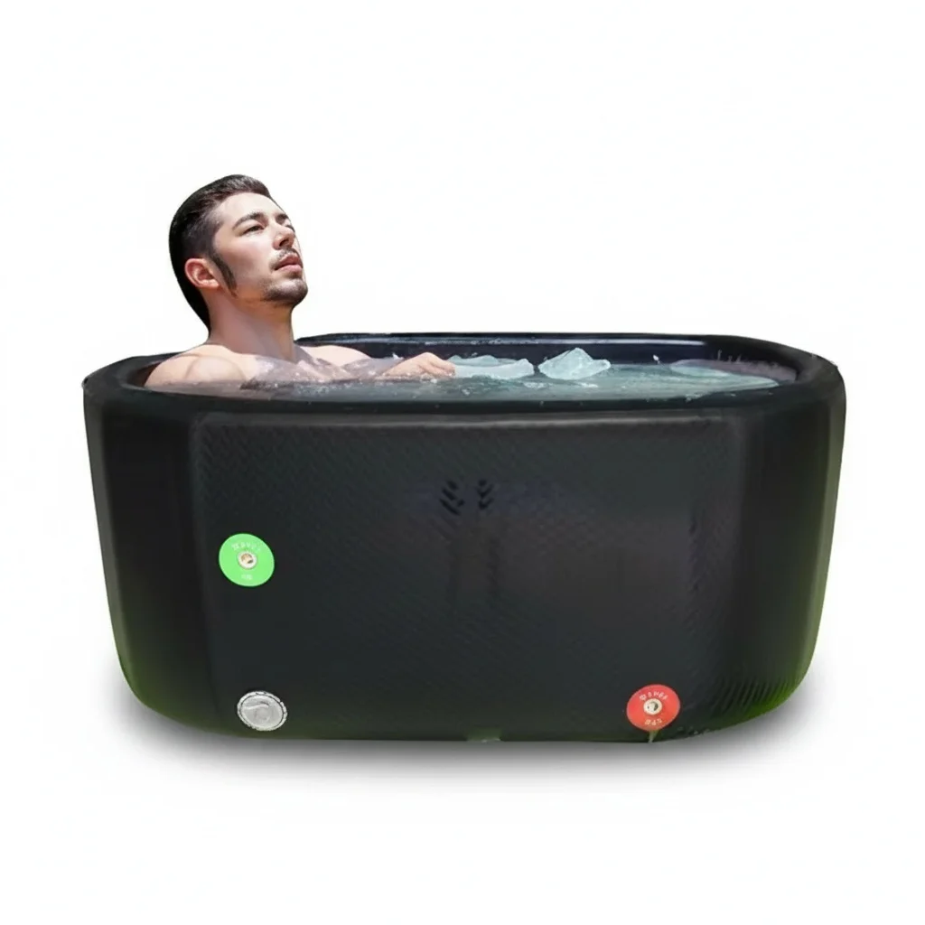 

Ice Bath Tub, 180x80x75cm PVC DWF Cold Recovery Pod, with Lid, Heavy Duty Portable Outdoor Tub for Athletes Recovery