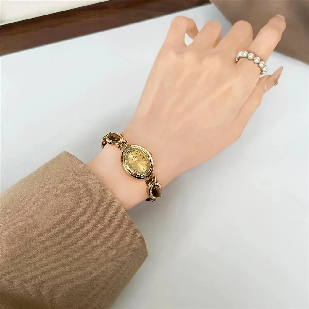 BS Bee Sister Кварцевые винтажные женские часы с овальным циферблатом, роскошные женские наручные часы, модные повседневные простые женские часы