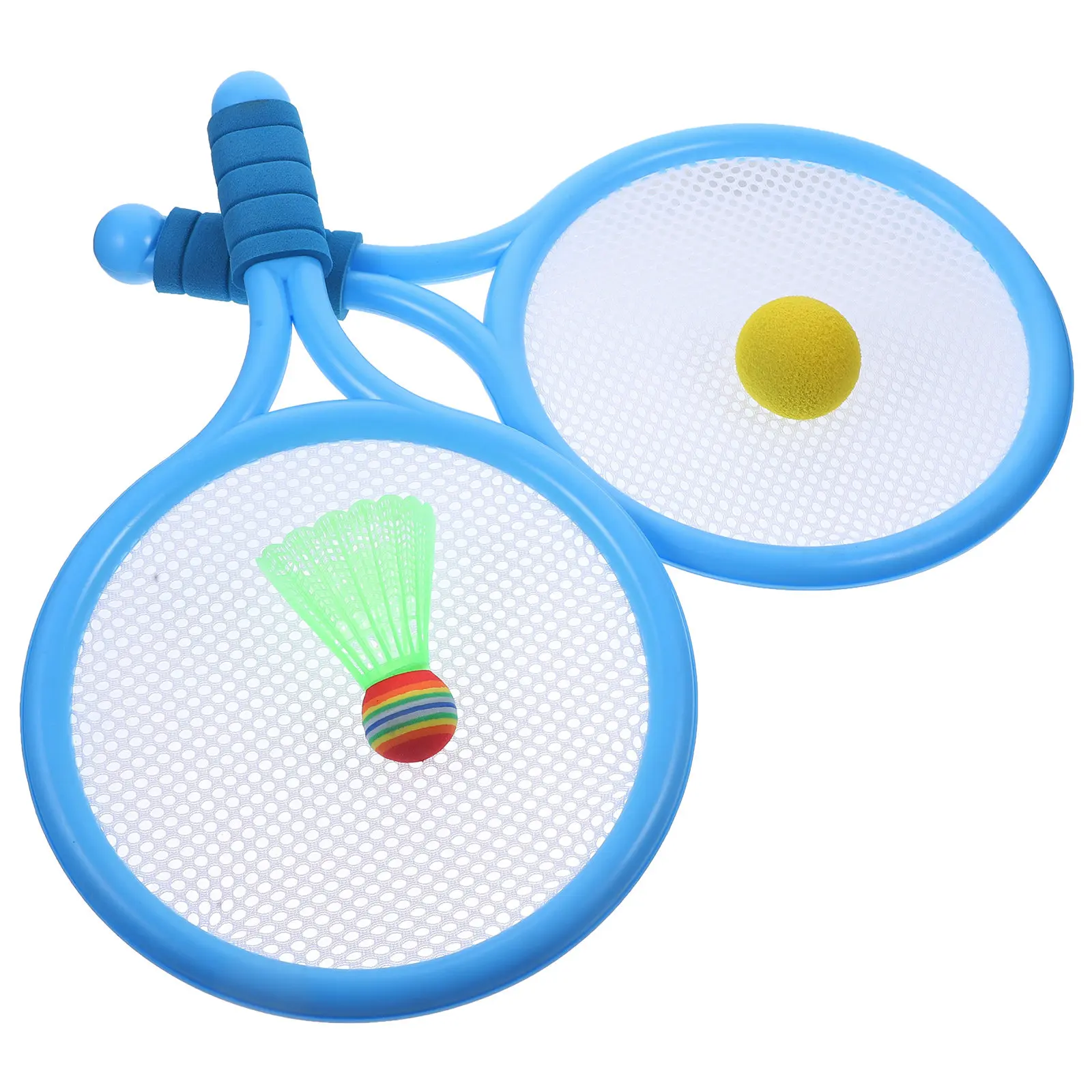 

2Pcs Tennis Rackets Kids Lightweight Sturdy Net Tennis Set Large Hitting Area Children Beginner Sports Game Indoor Outdoor
