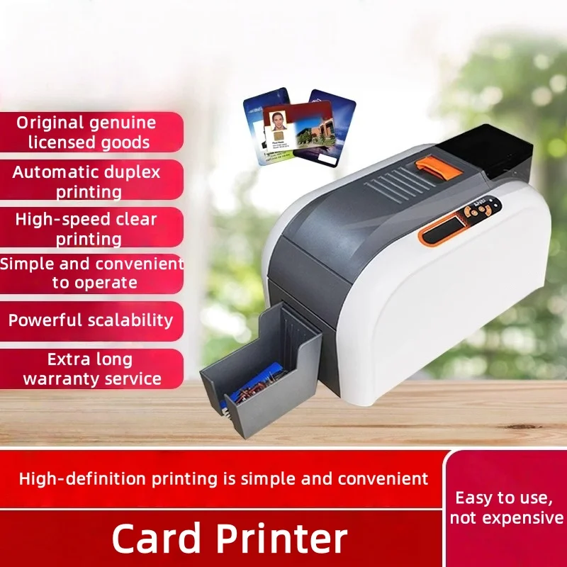 

CS200e card printer plastic printing machine PVC double-sided machine campus bus IC card PVC optical cable hanging sign