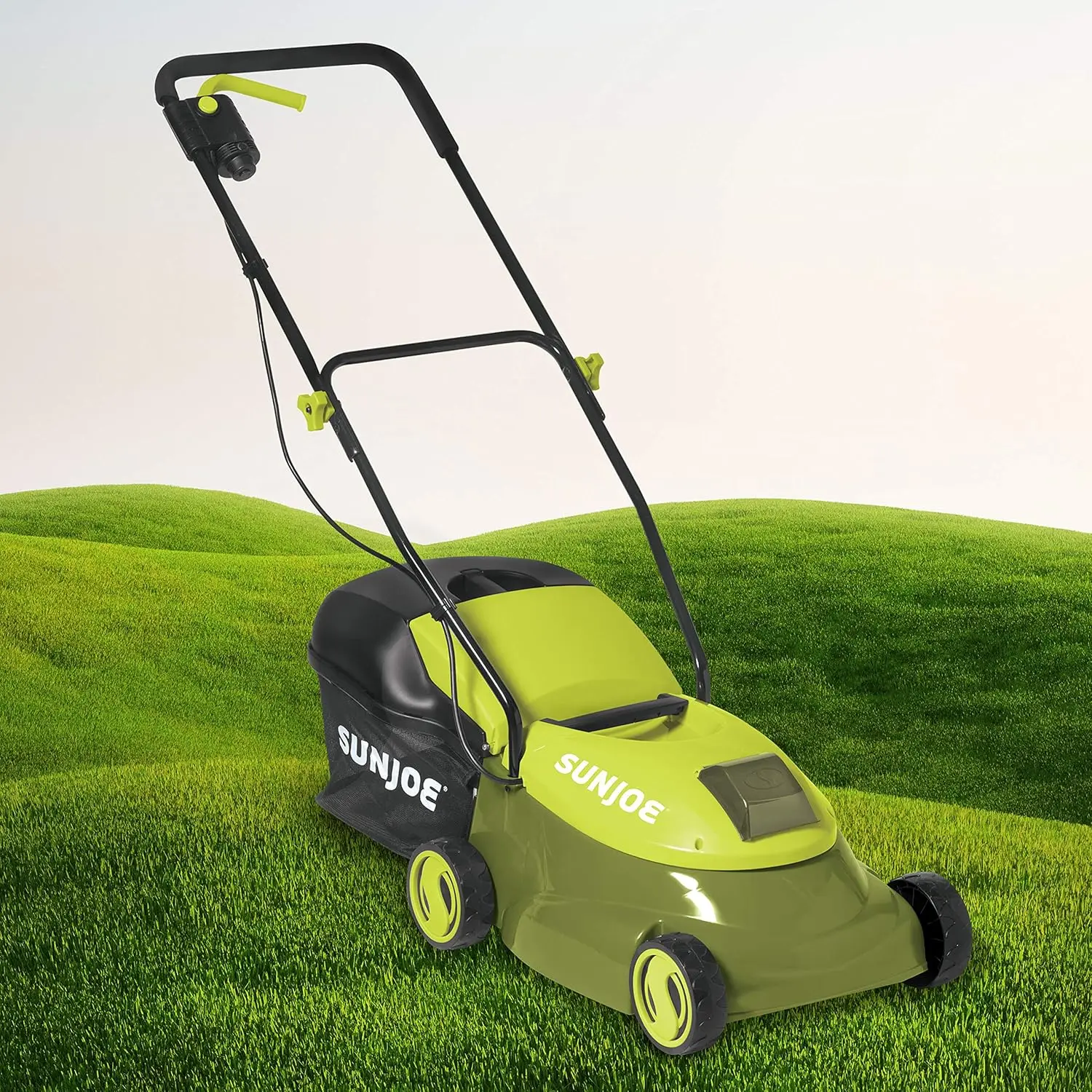 

MJ401C 14-Inch 28-Volt Cordless Push Lawn Mower, w/10.6-Gallon Collection Bag, 3-Position Height Adjustment, Safety Key