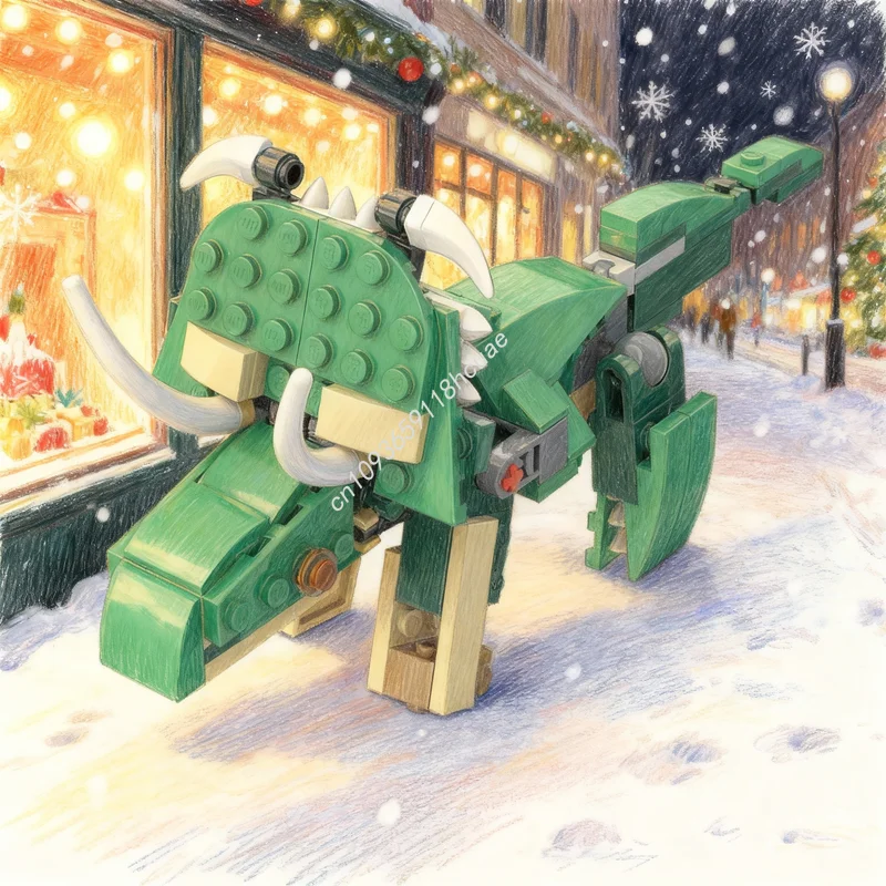 

118pcs MOC Creator Lokiceratops Alternative Build 3 1 Model Building Blocks Architecture Christmas Gifts Toys Idea Education