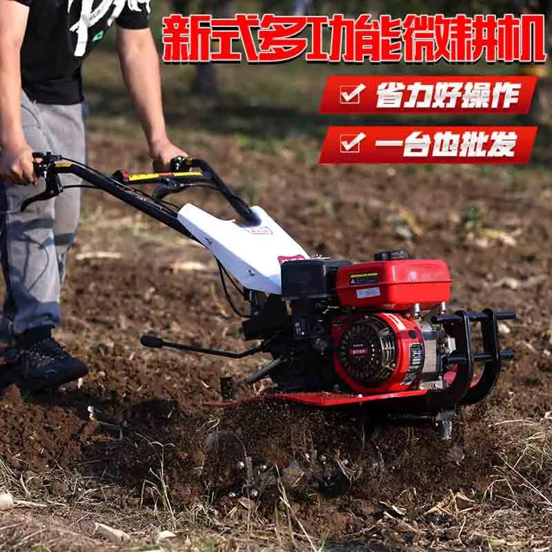 Diesel micro tiller, small soil loosening machine, rotary tiller, ridging, weeding, ditching, gasoline multifunctional