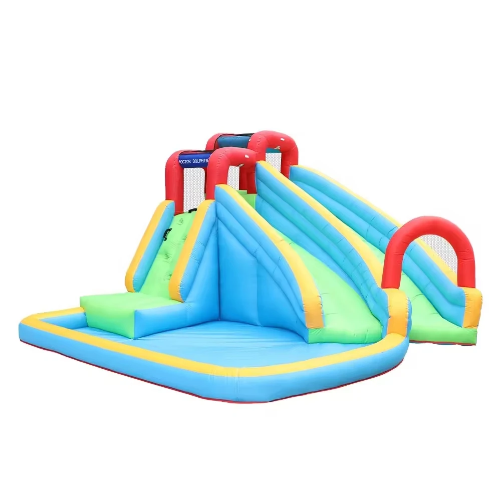 Hot selling jumping inflatable game inflatable bounce house with slide for outdoor children use free shipping