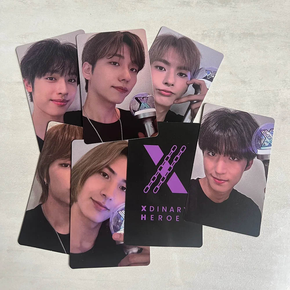 6 ピース/セット Kpop Xdinary ヒーローズホールドライトスティックフォトカードデッドロックアルバム Selfie カード Gaon Jooyeon Gun-il ポストカードファンギフト