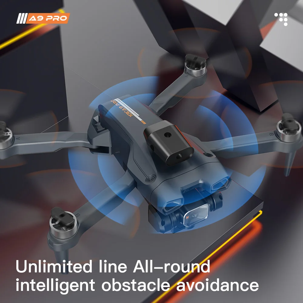 Drone à flux optique sans balais A9, photographie aérienne HD, évitement d'obstacles, quadrirotor, commerce extérieur, télécommande