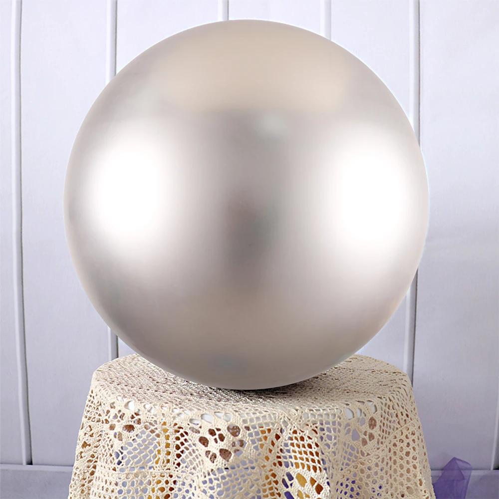 18/36inch Chrome Metallic Balloons Large Latex Balloon for Wedding Decoration Big Helium Ballon Happy Birthday Party Decorations