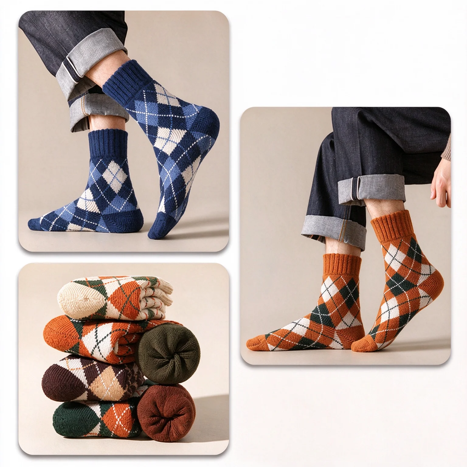 زوجان من جوارب رجالية شتوية من - مراجعة Thermal Sock Winter وسعره