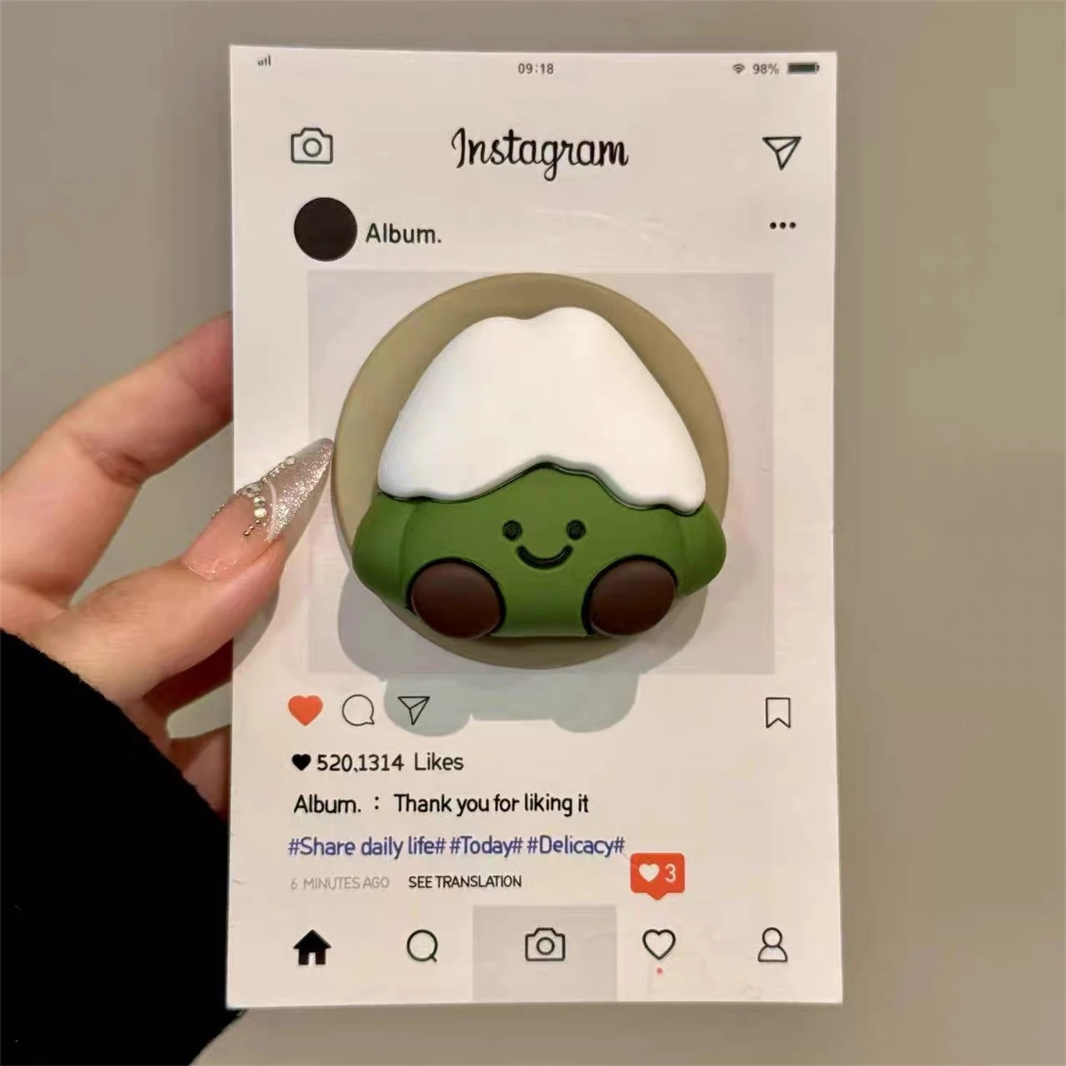 

Магнитное крепление Matcha Snow Mount для держателя Magsafe Griptok, подставка для кольца на палец телефона, поддержка IPhone 15, кронштейн для девочек