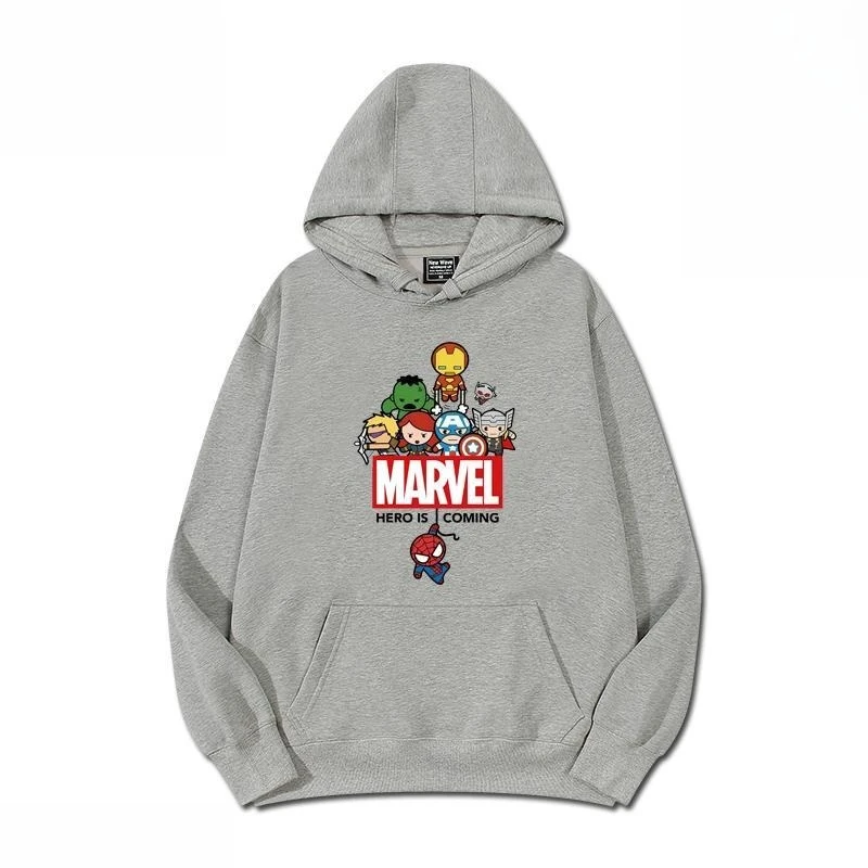 سترة بغطاء للرأس مطبوعة برسوم كارتونية للأبطال الخارقين من Marvel للرجال باللون الأسود والأبيض من القطن كاجوال بأكمام طويلة للخريف والشتاء ملابس خروج عصرية كوسبلاي #4