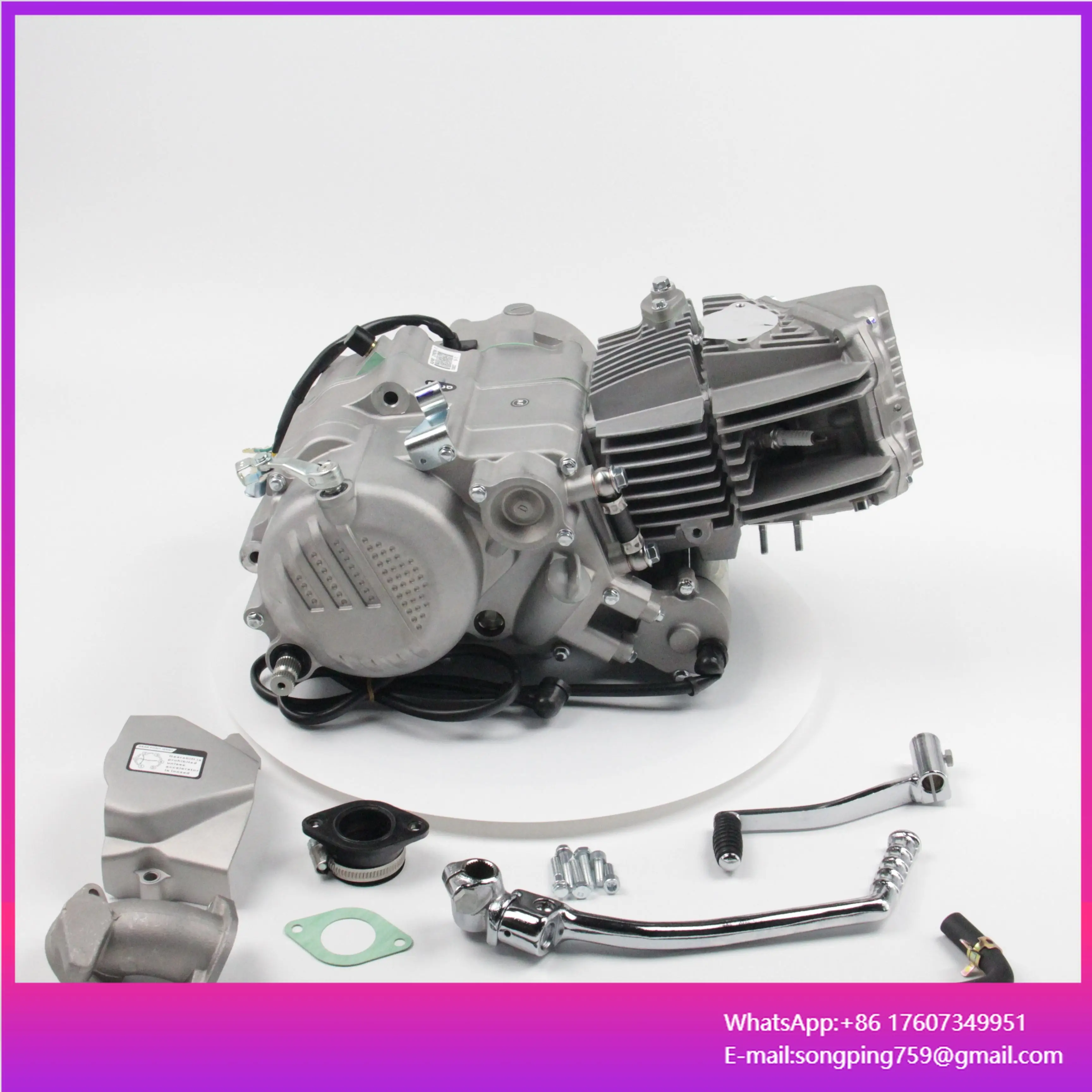 

190CC Electric Start 4 Stroke CDI Ignition New Air-Cooled 1 Cylinder Engine for Zongshen ZS190CC (Similar to Anima 190)