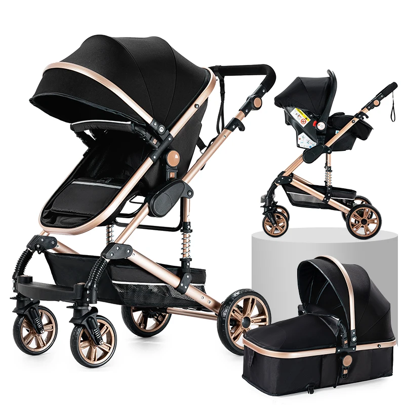 3 in 1 Stroller Baby Stroller Baby Car Newborn Stroller Luxury High Landscape Foldable 2024 New Fashion Travel Pram Kid Stroller