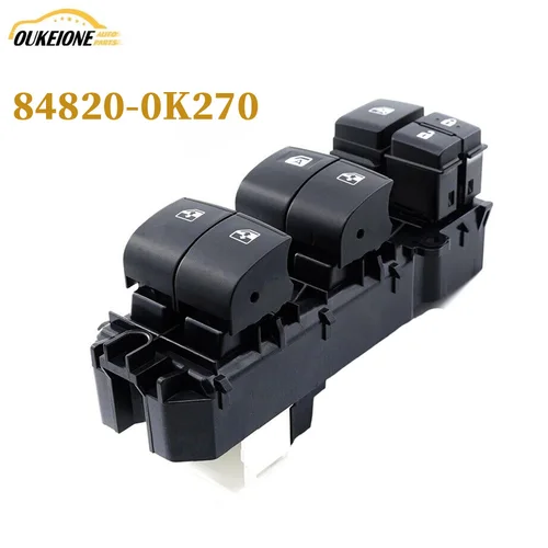 Imagen 1 del producto 84820-0K270 interruptor de Control de ventana eléctrica del lado del conductor, botón elevador delantero izquierdo para Toyota Hilux VIII Pickup 2015-2019 84820-0K250