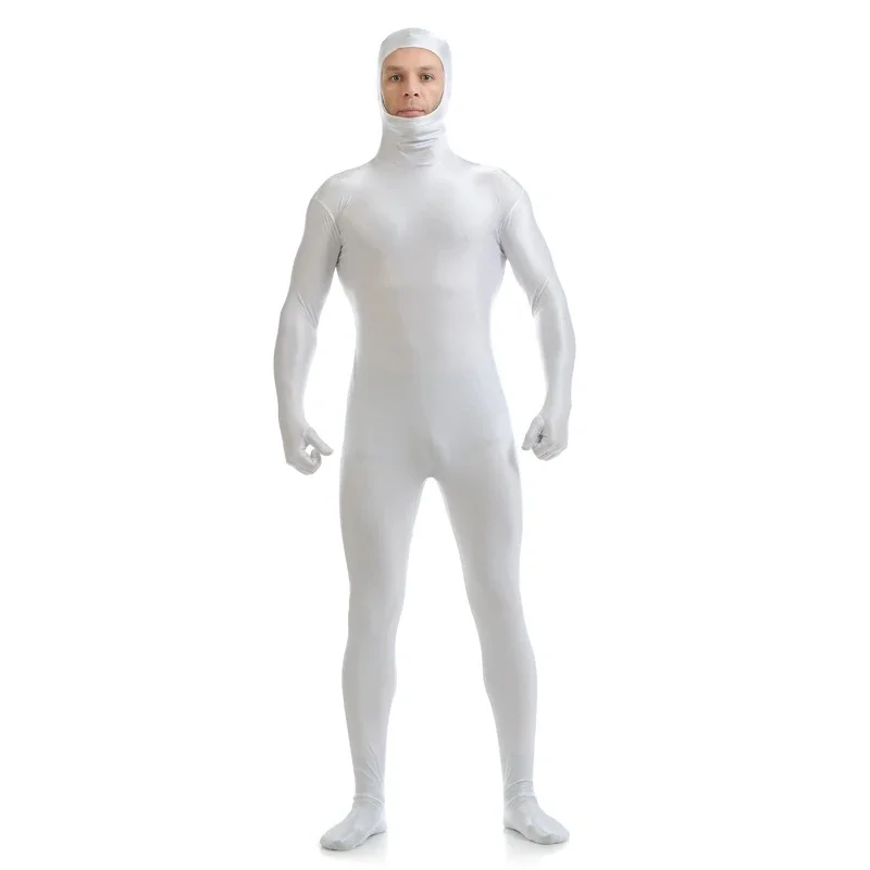 Pełne body Spandex Nylon Zentai Second Skin Tight Suit Halloween Dance Performance Party Cosplay Face Open Jumpsuit