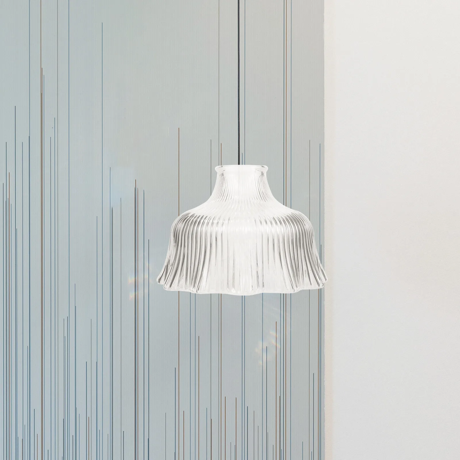 Glass Pendant Light Shade Thick Hammered Beveled Replacement Lampshade Ceiling Lamp Shade for Pendant Hanging Light Fixture