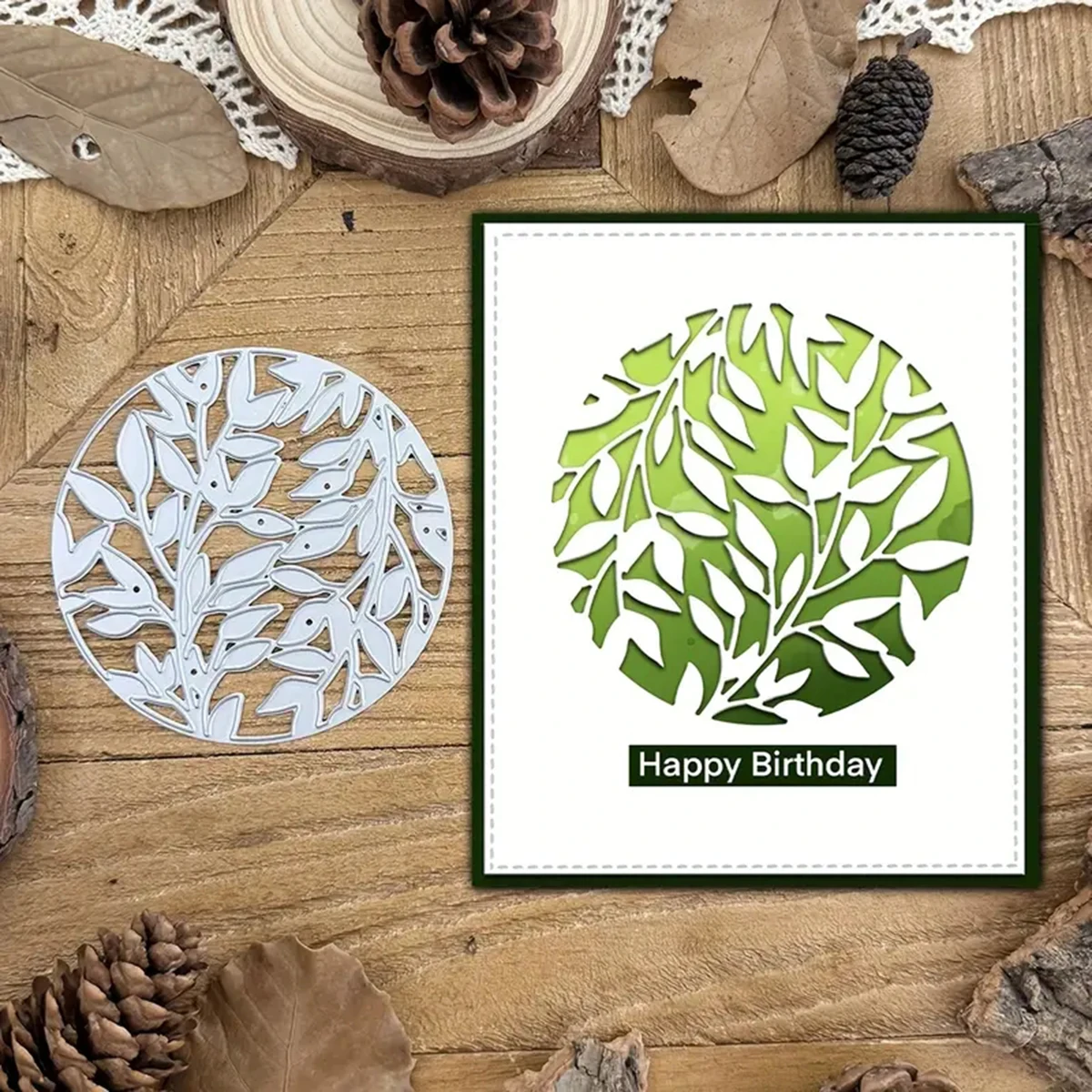 

Режущие штампы Addycraft, круг с листьями, бумага для скрапбукинга, нож для рукоделия, лезвие, трафареты для резки