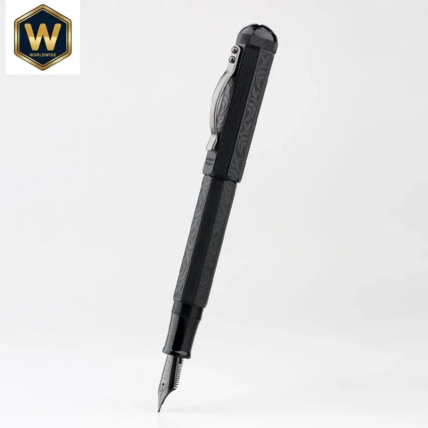 

Перьевая ручка MAJOHN P138 с металлическим поршнем - восьмигранная гравировка, перья №6 EF/F/M/Flat, классическое покрытие, подарок для письма | Новая распродажа