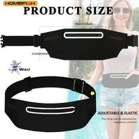HOMEFISH Waterproof Running Waist Pack Adjustable Belt Men Women Slim Running Bags Portable Outsides Jogging Gym Sports Cell 2