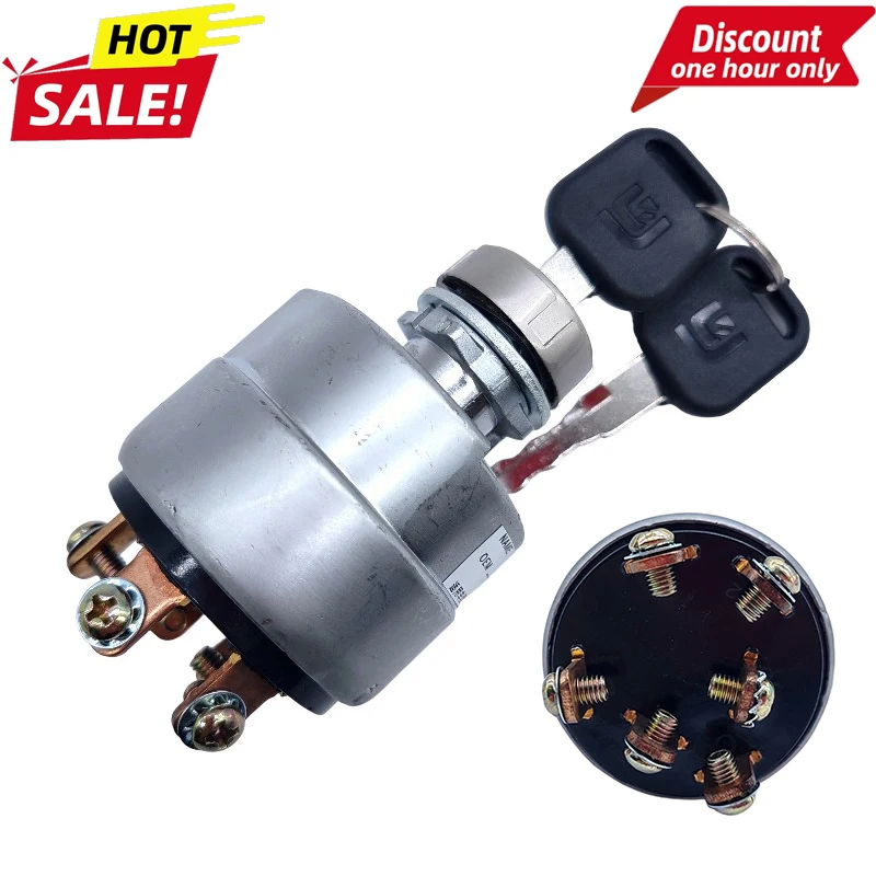 

Ignition Switch 34B0118 JK412A Electric Door Lock Start Switch for Excavator Liugong Loader
