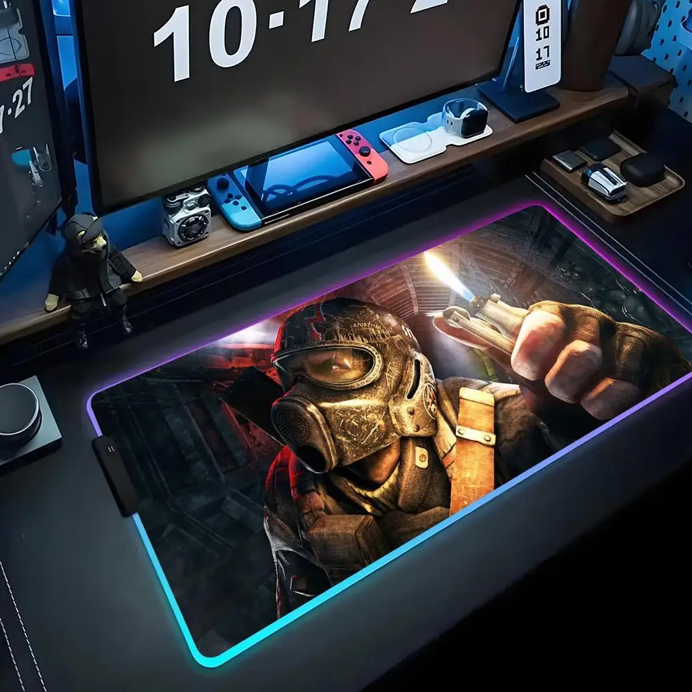 

Коврик для мыши Game Metro 2033, игровой коврик для мыши RGB, большой светодиодный коврик для ПК, настольный коврик, светящийся коврик для мыши, большой коврик для клавиатуры, настольный коврик с