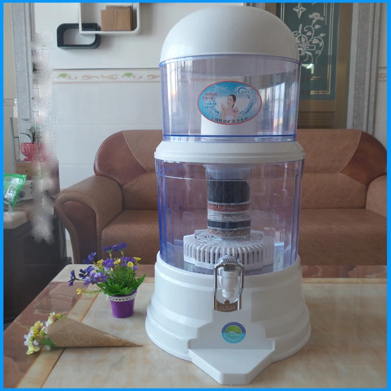 16L Water Filter Barrels Mineral Pot Water Treatment Filter Alkaline Straight Drink Bucket Dispenser Water Purifier