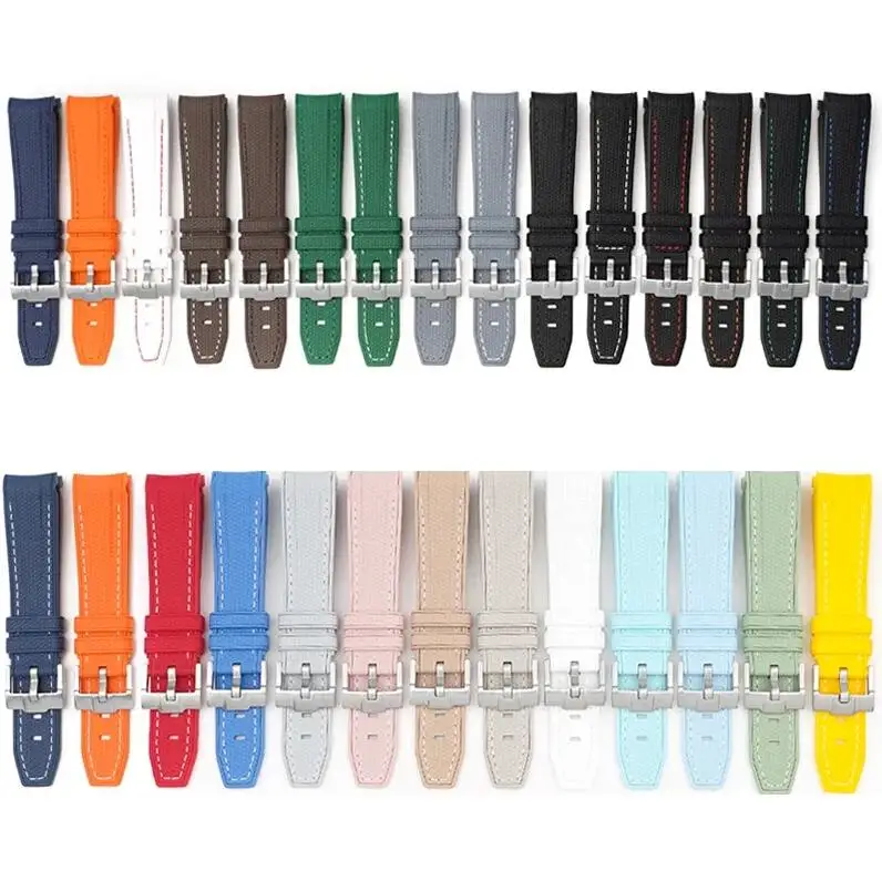 Watch Band for Omega X Swatch Joint MoonSwatch Curved End Diving Silicone Rubber Wrist Bracelet for Water Ghost Strap 20mm