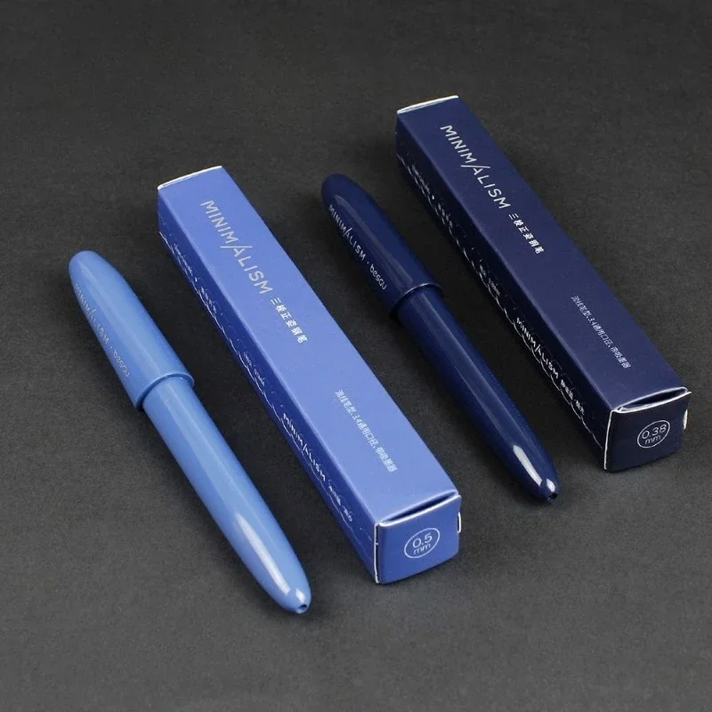 

Three-pronged Matte Frosted Fountain PenOpen Hooded Nib EF 0.38 F 0.5MM Replace Ink Capsule Practicing Office Write Stationery